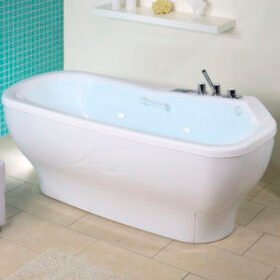hydromassage bathtub with chromotherapy lampsVis à vis & SoleMio