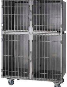 4-compartment veterinary cage
