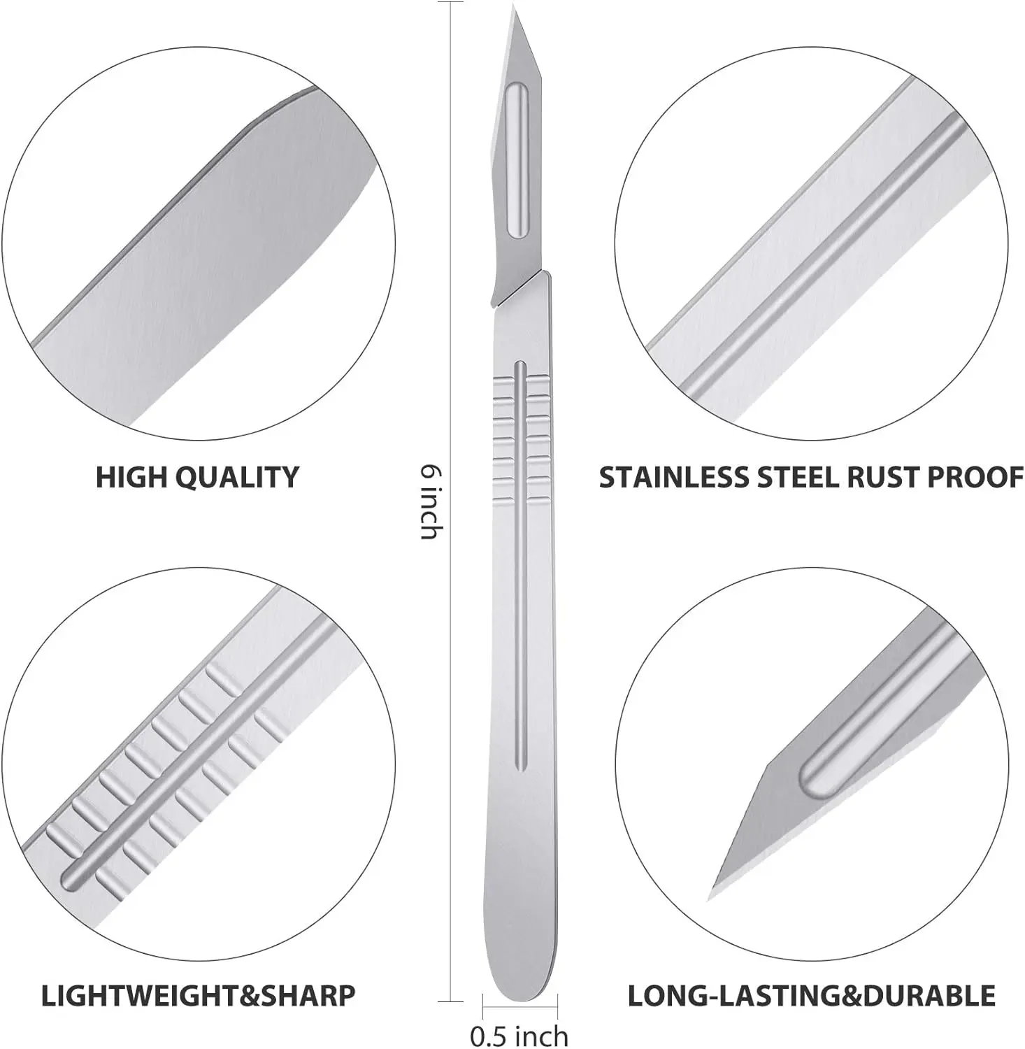 Hospital Used Manual Blade Type Surgical Detachable Scalpels Knives Scalpel Handles High Quality Stainless Steel Laparoscopic - Image 3
