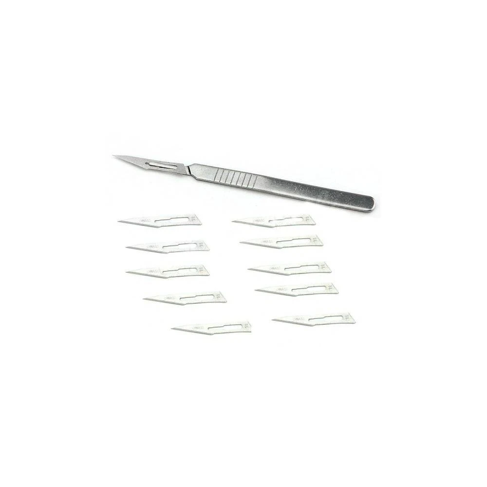 Ariston International AI-SH-0014 Surgical Sterile Manual Steel Scalpel Blade Box Compatible Handle Instrument Set Class II CE - Image 3