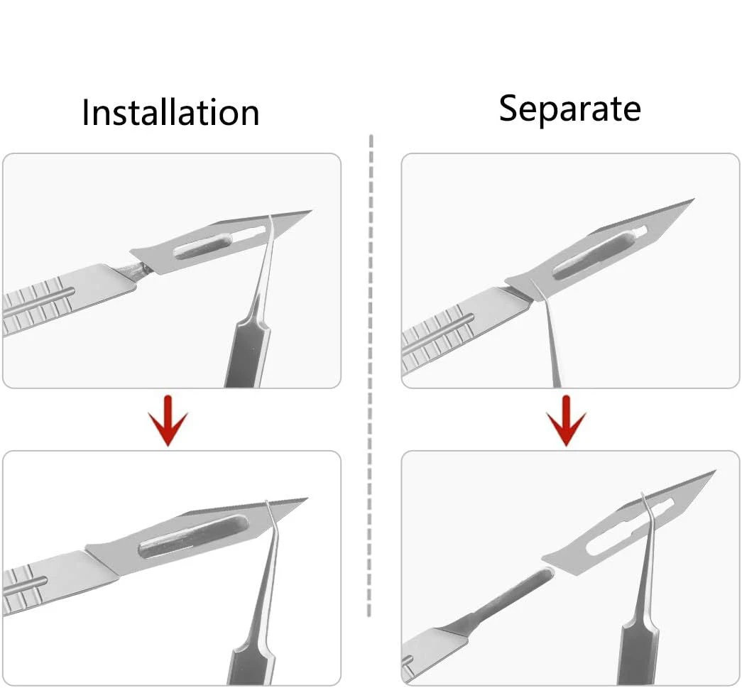 Hospital Used Manual Blade Type Surgical Detachable Scalpels Knives Scalpel Handles High Quality Stainless Steel Laparoscopic - Image 10