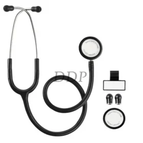 Professional Manual Dual Head Cardiology Stethoscope Case Holder Black Color CE Certified Class I Medical Device for Home