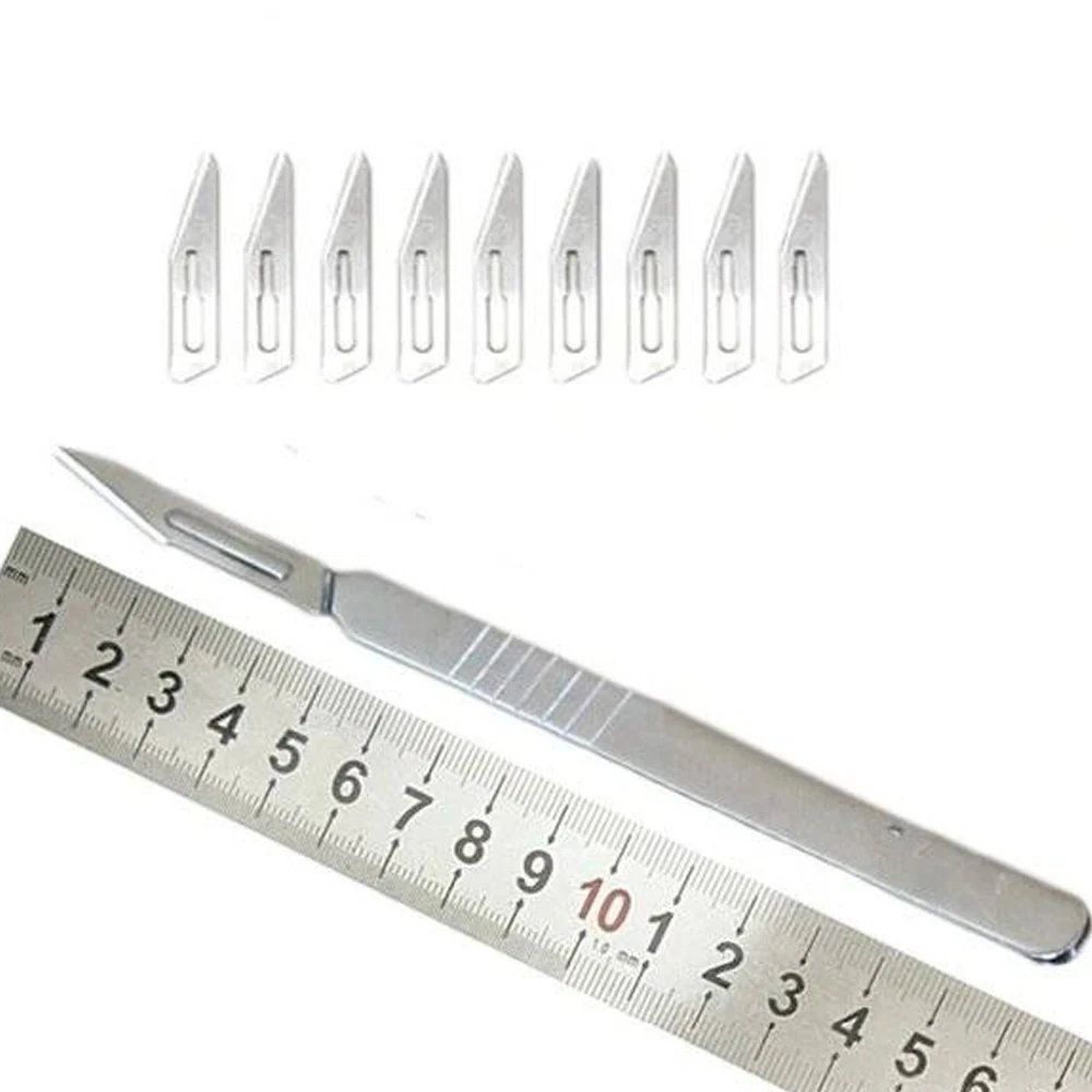 Ariston International AI-SH-0014 Surgical Sterile Manual Steel Scalpel Blade Box Compatible Handle Instrument Set Class II CE - Image 2