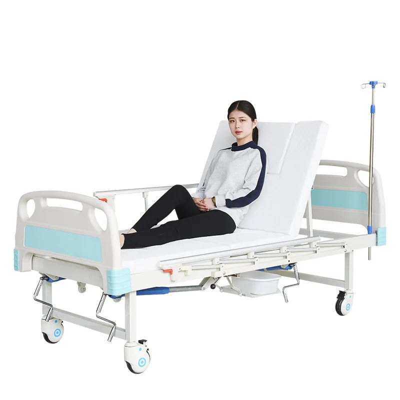 Multifunctional ICU Manual Adjustable Hospital Bed ABS - Image 3