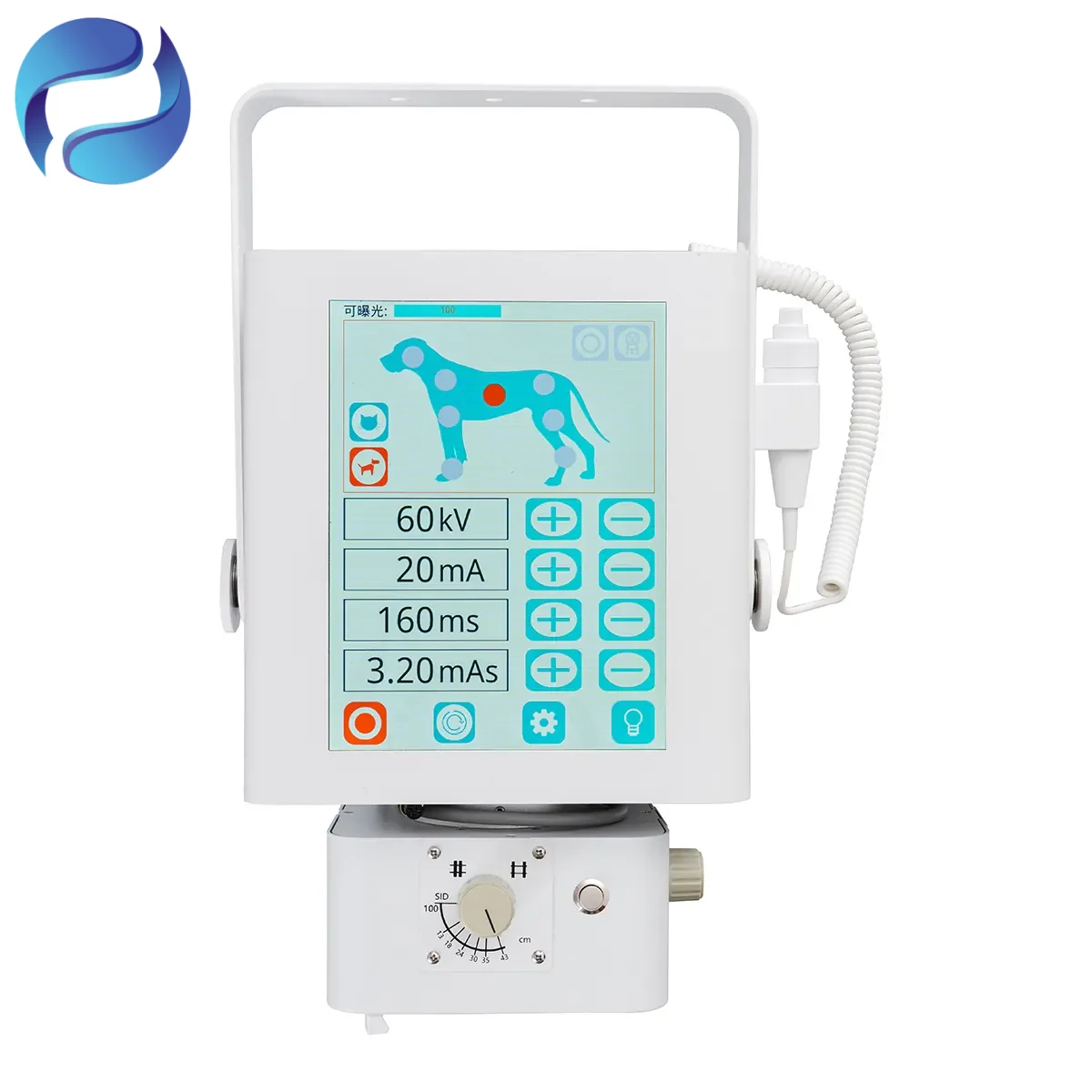 Professional HD Portable Veterinary X-ray Machine 10 Inch Touch Screen Equipment X-ray Machine for Pets and Farm Animals