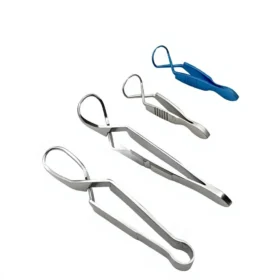 Ophthalmic Surgical Forceps Set 5 Pcs Titanium Reusable Autoclavable 102mm Curved Shaft Instruments for Eye Surgery