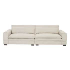 Mid-Century Modern Convertible Fabric Sofa Couch Set for Home Office Apartment Beige Upholstered Hotel for Livingroom Bedroom