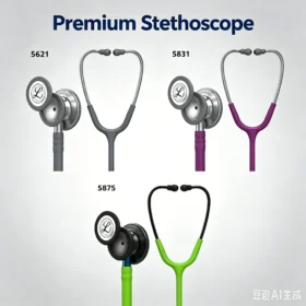 Professional Cardiology Stethoscope - Faint Lung & S3 Sound Detection, ICU Ready, Free App with Sound Library