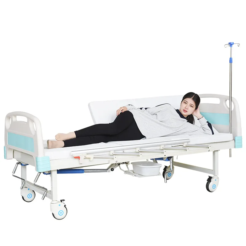 Multifunctional ICU Manual Adjustable Hospital Bed ABS - Image 4