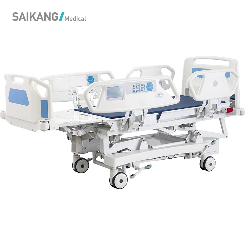 X9x SAIKANG Movable 5-Function Adjustable Patient Nursing ICU Emergency Room Medical Hospital Bed EN60601/CE/ISO Certified - Image 3