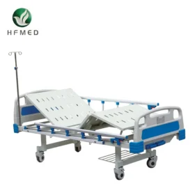 HF-828A New Multi-functional Hospital Manual Crank Medical Patient Bed with 2 Revolving Levers