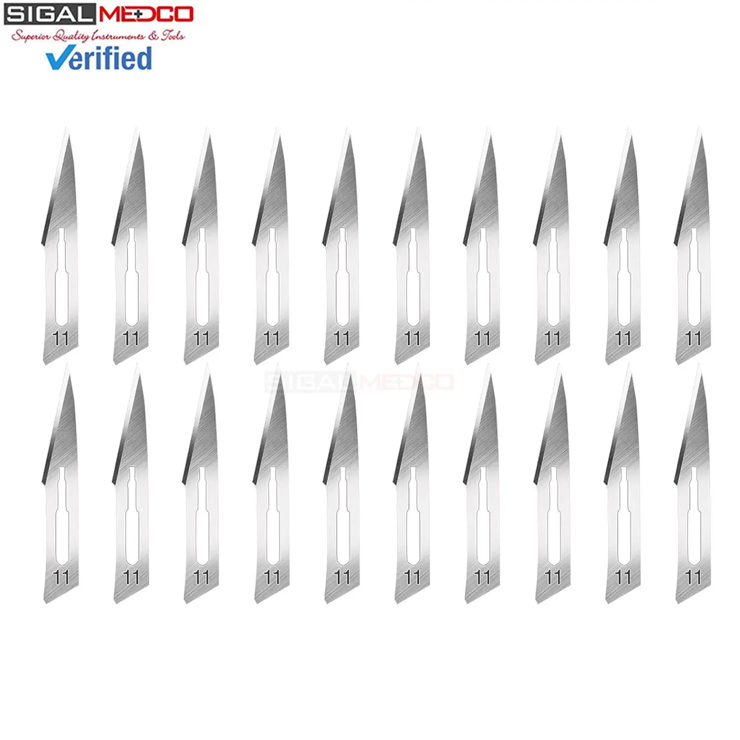 21 PCS Manual Scalpel Blade Set 20 Sterile #11 Surgical Blades 1 Handle Multipurpose Laboratory Use Germany Stainless Steel - Image 5